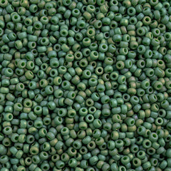 11/0 Miyuki Seed Beads #4699 Frosted Glazed Rainbow Pine 22g