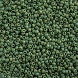 11/0 Miyuki Seed Beads #4700 Frosted Glazed Rainbow Emerald 22g