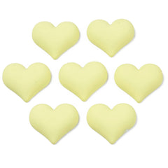 27mm Pastel Yellow Heart Cabochons 10/pk