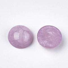 16mm Glitter Crackle Lilac Round Cabochons 10/pk