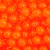 Perles Rondes En Plastique 6mm 1000/pk - Orange Fluorescent