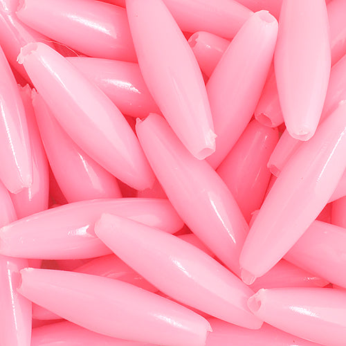 Spaghetti Beads Opaque Pink 100/pk