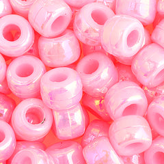 Pony Beads 100/pk - Pink AB