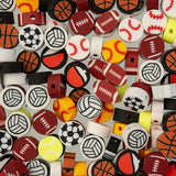 Craft Beads Clay Mixed Shapes Sports 120/pk