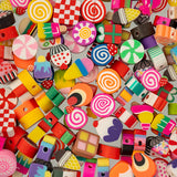 Craft Beads Clay Mixed Shapes Candy 120/pk