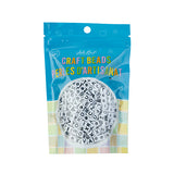 Craft Beads Plastic Alphabet Cube 6mm White 72g
