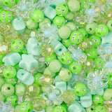Craft Beads Plastic Star Mix Green 70g