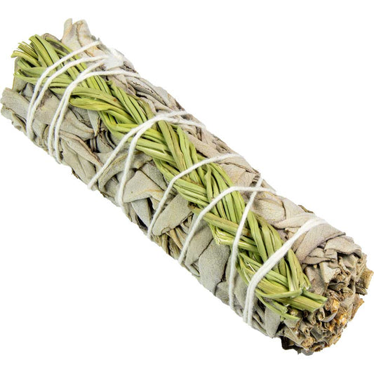 Smudge Stick 4" White Sage & Sweetgrass 1/pk