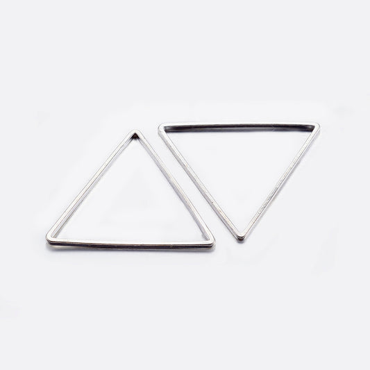 Links Triangle 18x20mm Silver 50/pk