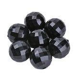 Faceted Beads 8mm Plastic Black 50g
