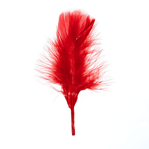 Marabou Feathers 5-7" Red 6g