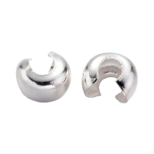 Crimp Cover 4mm Silver 100/pk