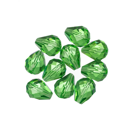 K9 Glass Teardrop Beads 8x6mm Erinite 10/pk