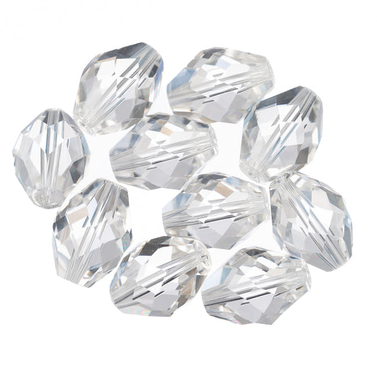 K9 Glass Oval Beads 11x8mm Crystal 10/pk