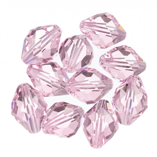 K9 Glass Oval Beads 13x10mm Rosaline 10/pk