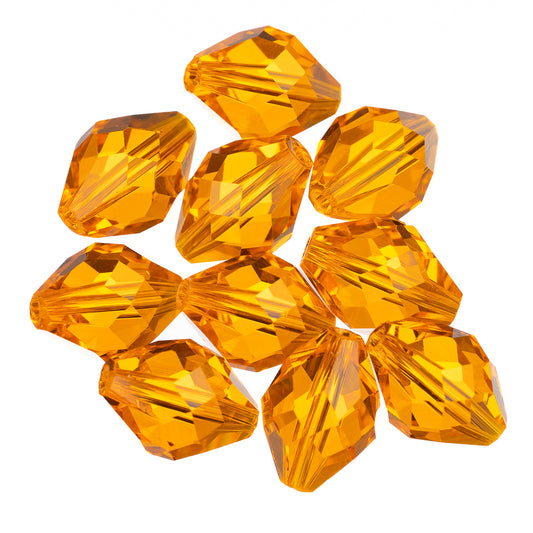 K9 Glass Oval Beads 13x10mm Red Topaz 10/pk