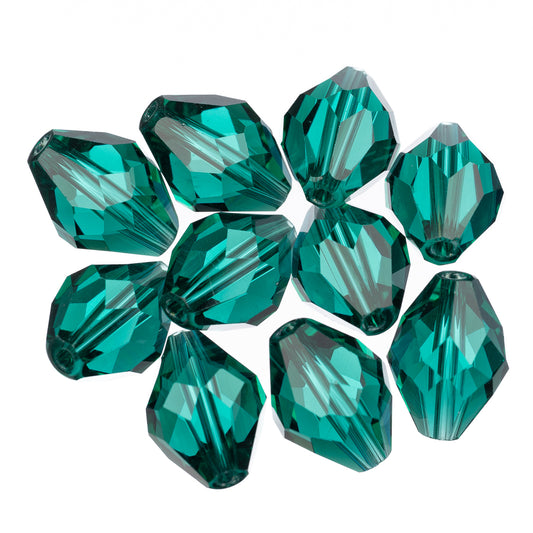K9 Glass Oval Beads 13x10mm Indicolite 10/pk
