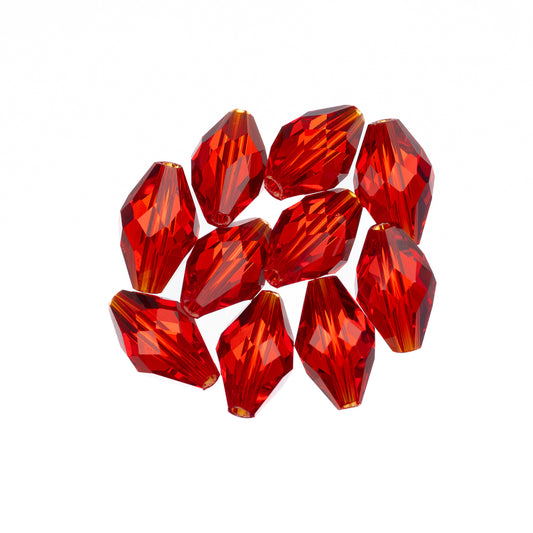 K9 Glass Oval Beads 9x6mm Siam 10/pk