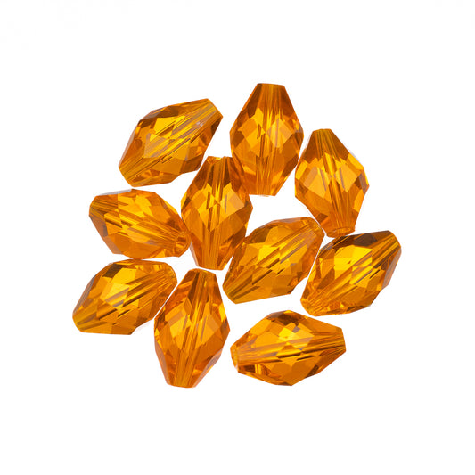 K9 Glass Oval Beads 9x6mm Red Topaz 10/pk