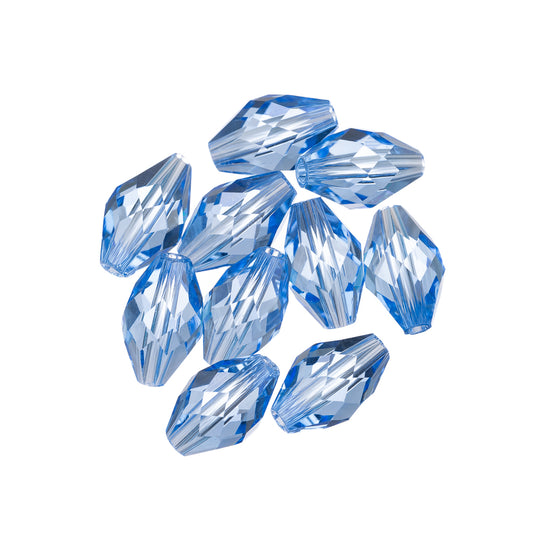 K9 Glass Oval Beads 9x6mm Light Sapphire 10/pk