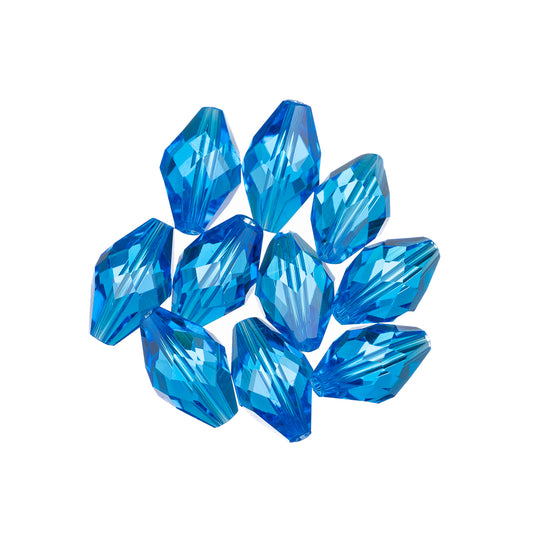 K9 Glass Oval Beads 9x6mm Capri Blue 10/pk
