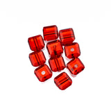 K9 Glass Cube Beads 6mm Light Siam 10/pk