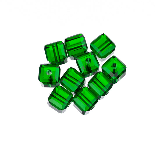 K9 Glass Cube Beads 6mm Erinite 10/pk