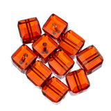 K9 Glass Cube Beads 8mm Light Siam 10/pk