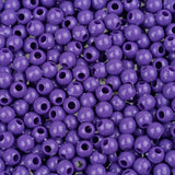 Round Plastic Beads 4mm Opaque Purple Approx 1000/pk