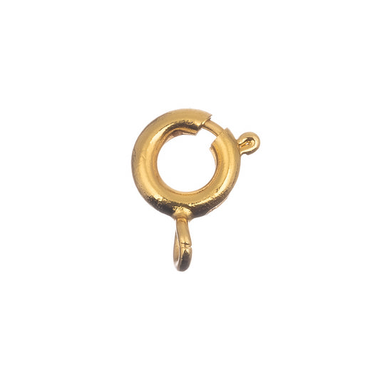 Spring Ring Clasp 6mm 18kt Gold Plated 8/pk