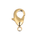 Fermoir Homard Plaqué Or 18kt 12mm 6/pk