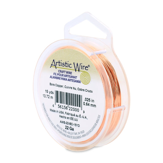 Artistic Wire 22g Bare Copper 15yd