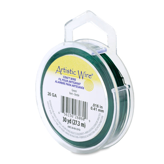Artistic Wire 26g Green 30yd