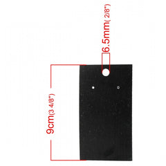 Earring Cards 2x3.5" Black 50/pk