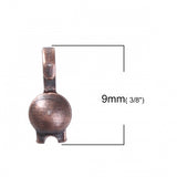 Crimp Cover with Loop Antique Copper 100/pk