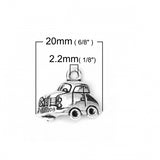 5/8" Car Metal Charm 5/pk