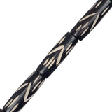 Bone Carved Tube 1" Black 8/Str