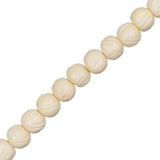 Bone Carved Round 8mm Ivory 24/Str