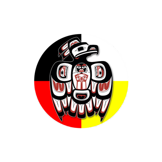 Epoxy Sticker Round 1" Thunderbird Medicine Wheel 10/pk