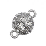 12mm Nickel Strass Fermoir Magnétique 1/pk