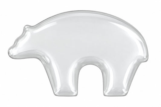 Epoxy Sticker Clear Bear 1 1/4" 4/pk