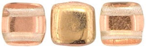 *6mm Czech Tile Beads Apollo Gold 25/Strand