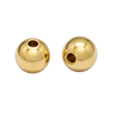 Hollow Metal Beads 3/8" Brass 100/pk