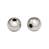 Hollow Metal Beads 5/16" Nickel 100/pk