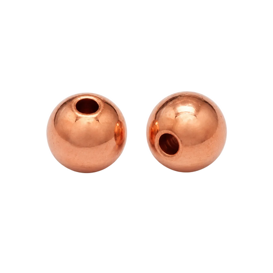 Hollow Metal Beads 5/16" Copper 100/pk