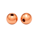 Hollow Metal Beads 1/4" Bright Copper 100/pk
