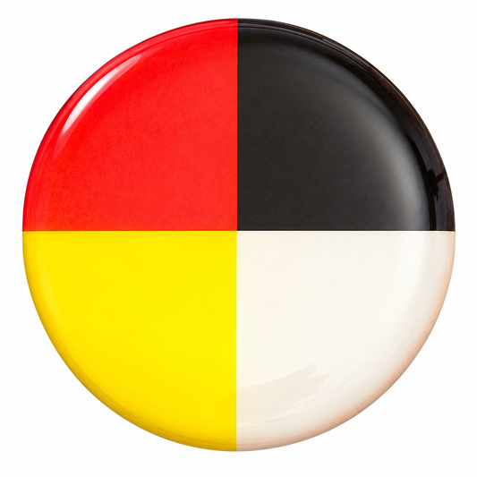 Epoxy Sticker Printed Round 1" Medicine Wheel 10/pk
