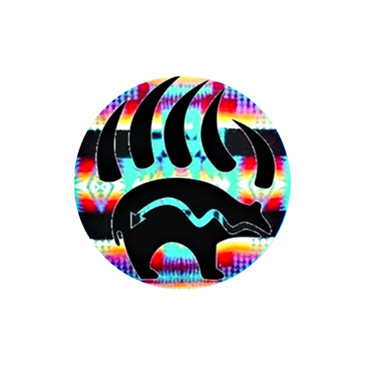 Epoxy Sticker Printed Round 1" Bear Paw 10/pk