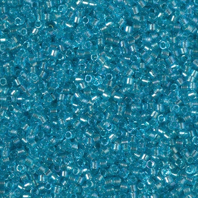 11/0 Delica Bead #2382 Fancy Lined Aqua 5.2g