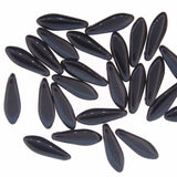 Perles de poignard tchèques 5x16mm 25/fil - Noir de jais